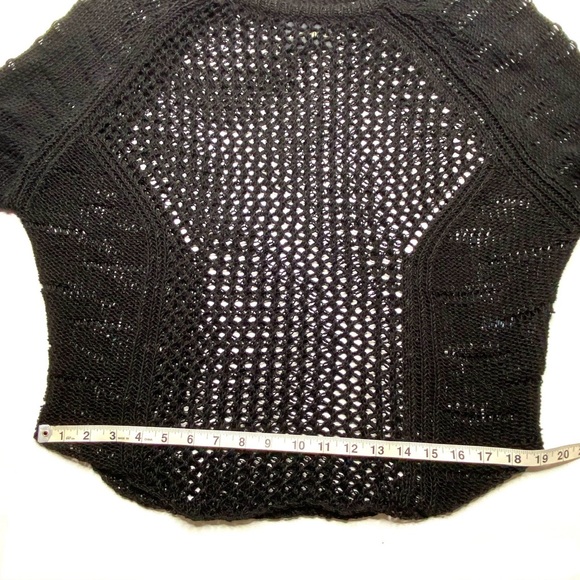 ZADIG & VOLTAIRE Black Linen Crochet Knit Sweater - Picture 13 of 16